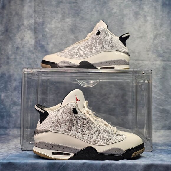 Nike Air Jordan Dub Zero White Cool Grey Basketball Shoes 311046-105 Men's 9.5 - Picture 1 of 7